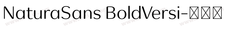NaturaSans BoldVersi字体转换